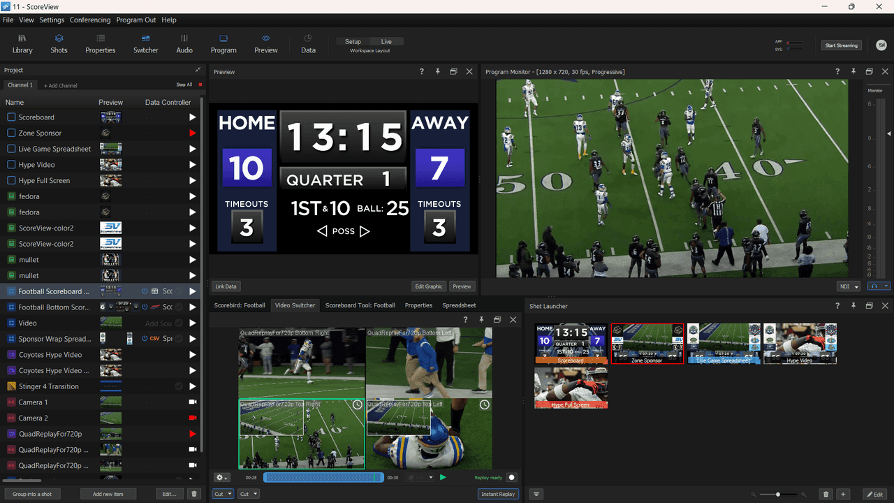 Nevco VideoPro interface