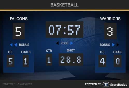 ScoreBuddy Pro embeddable web scoreboard widget