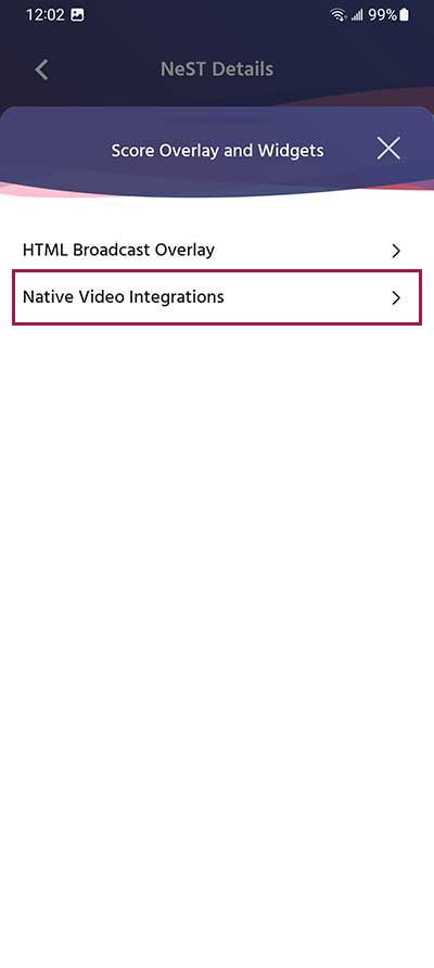 Select Native Video Integrations